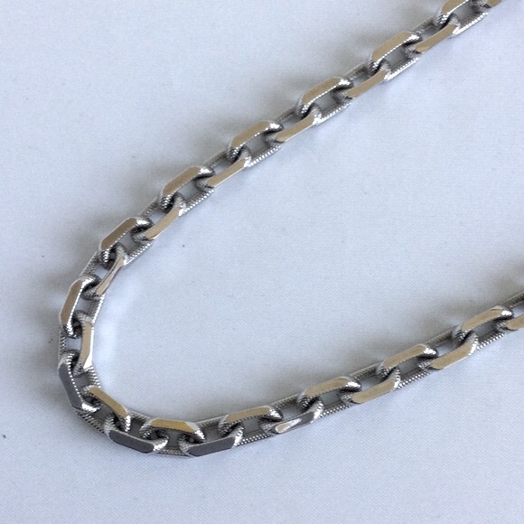 Chunky Silver Long Necklace - Picture 1 of 5